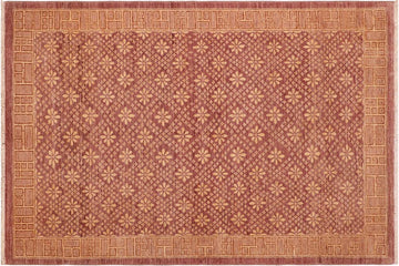 handmade Transitional Kafkaz Chobi Ziegler Red Gold Hand Knotted RECTANGLE 100% WOOL area rug 6 x 9